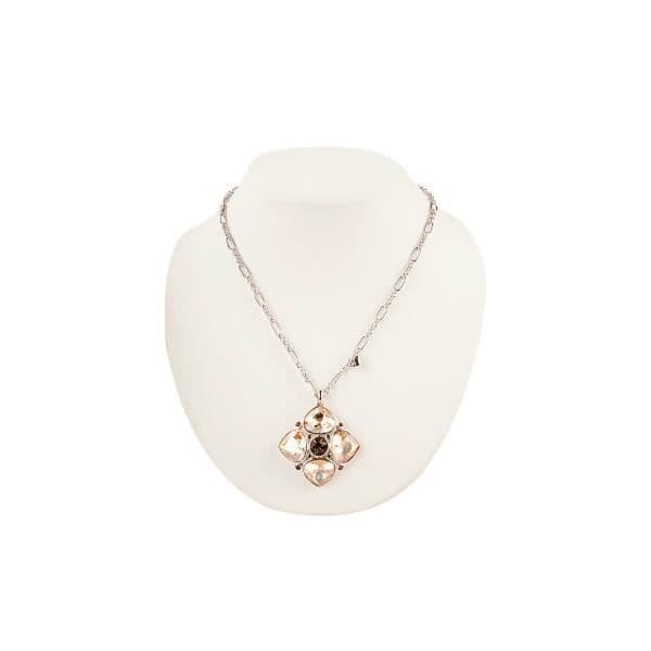 Halsband - Guess - Kvinna - Silver och Orange - Zirkonium - Rhinestone - 51 cm