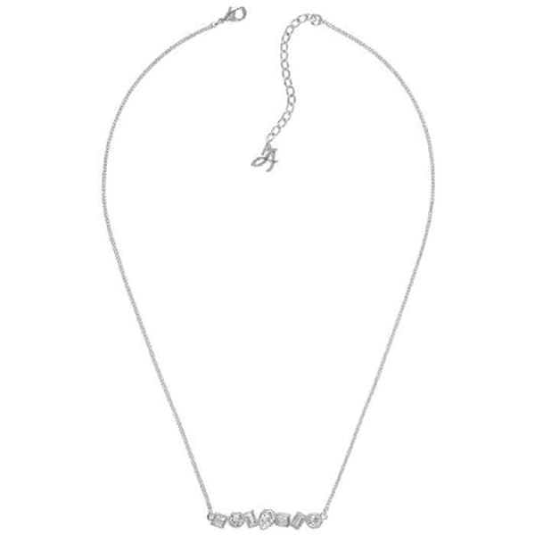 ADORE by SWAROVSKI Mixed Cry Bar-halsband, vit rodiumpläterad metall, Swarovski-kristaller