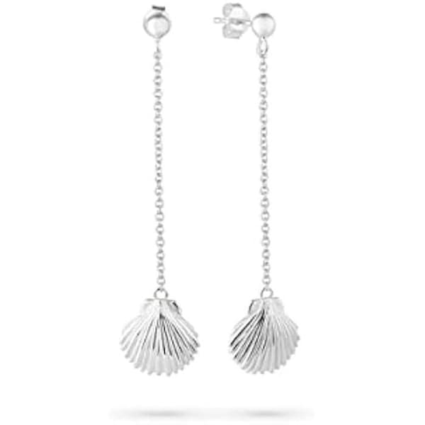 Örhängen - RADIANT - Par örhängen - Silver - Rostfritt stål, Läder, Keramik