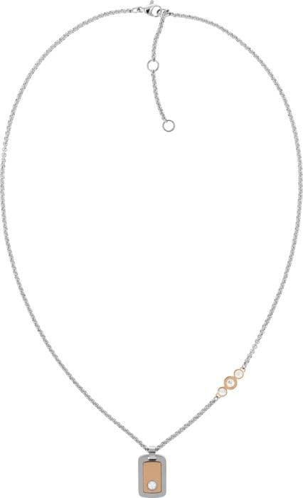 Halsband med hänge - Tommy Hilfiger - 2780577 - Rostfritt stål - Silver/roséguld - 50,8 cm