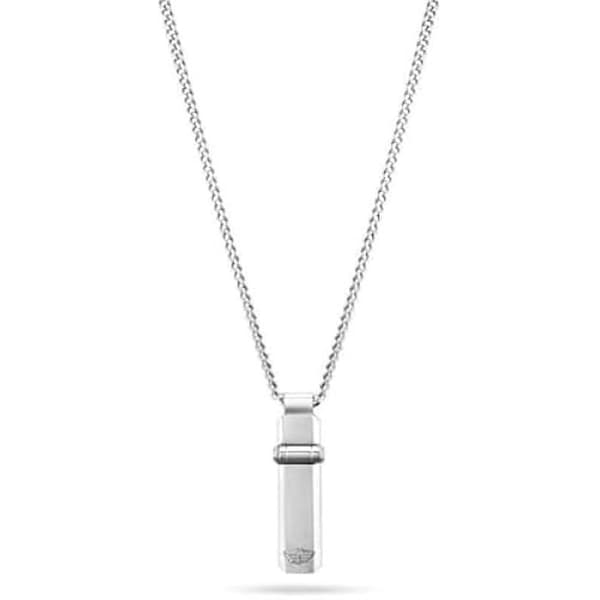Smycken - POLIS - Metallkedja för män - Silver/Svart - Vuxen - 32020917