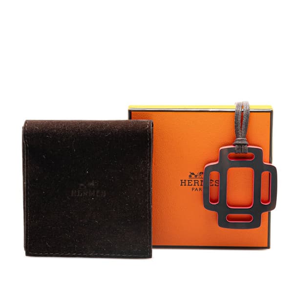 Pre-owned Hermès Rhythm Buffalo Horn Pendant Necklace Brown
