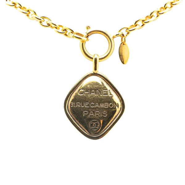 Pre-owned Chanel Gold Plated 31 Rue Cambon Pendant Necklace Gold