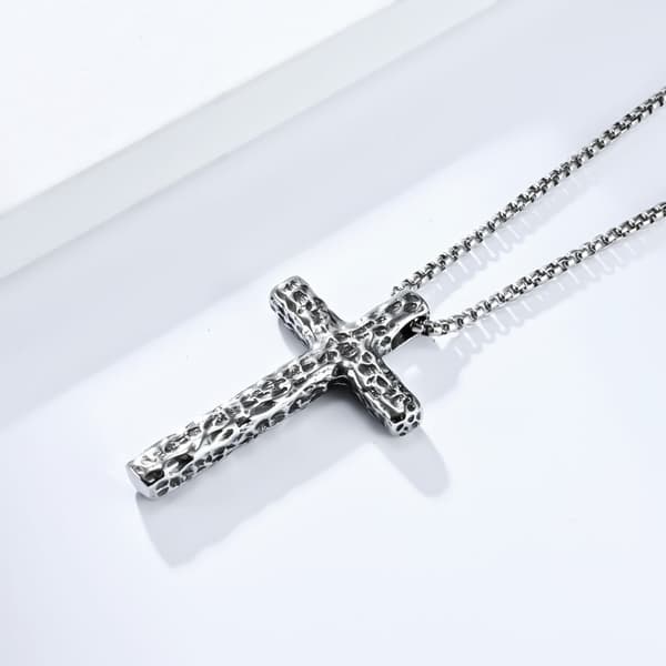 INF Halsband med kors och PL001-kedja (3x60 cm)