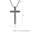 Miniatyrbild 2 av 10: INF Halsband med kors och PL001-kedja (3x60 cm)
