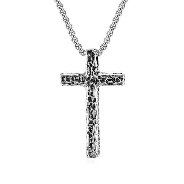 INF Halsband med kors och PL001-kedja (3x60 cm) Silver