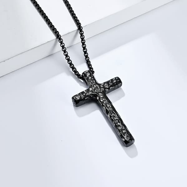 INF Halsband med kors och PL001-kedja (3x60 cm)