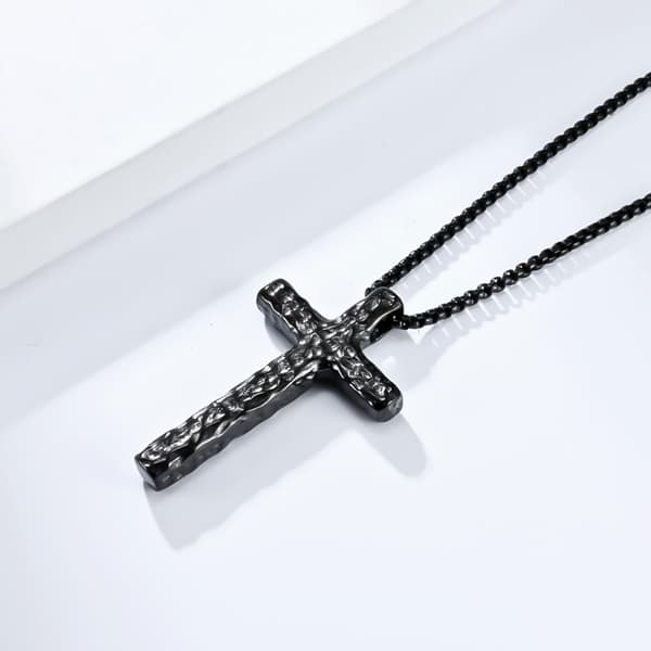 INF Halsband med kors och PL001-kedja (3x60 cm)