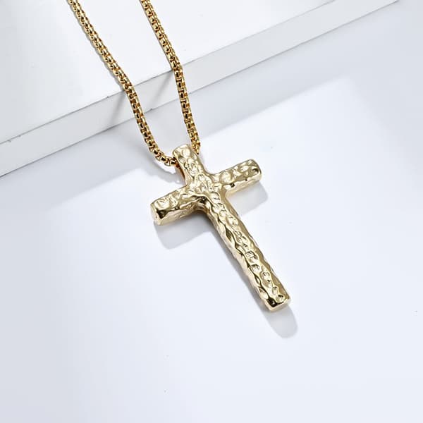 INF Halsband med kors och PL001-kedja (3x60 cm)