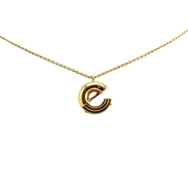 Pre-owned Louis Vuitton Gold Plated LV and Me Letter E Necklace Gold