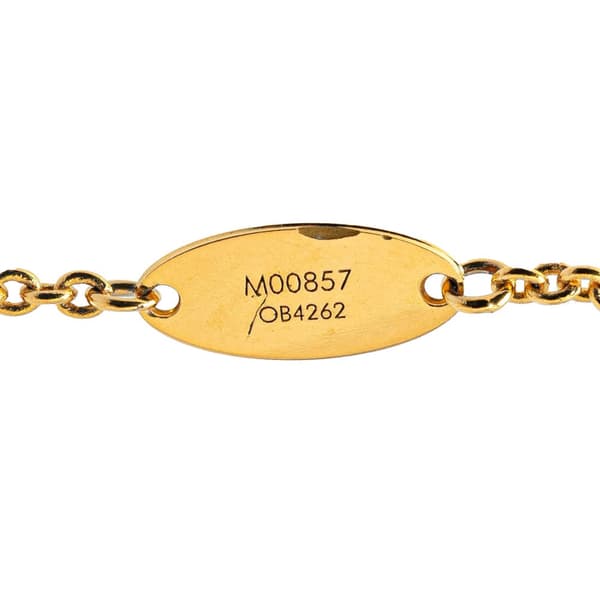 Pre-owned Louis Vuitton Gold Plated Essential V Necklace Gold