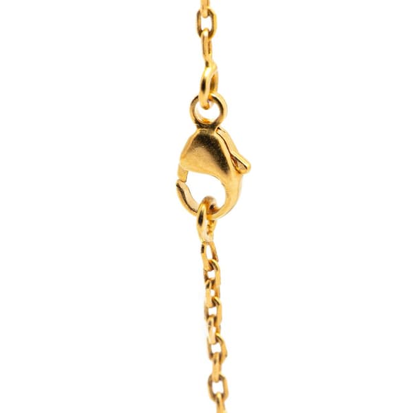 Pre-owned Hermès Gold Plated Cage dH Cube Necklace Gold