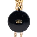 Pikkukuva 2 / 5: Pre-owned Chanel Gold Plated CC Resin and Faux Pearl Pendant Necklace Gold