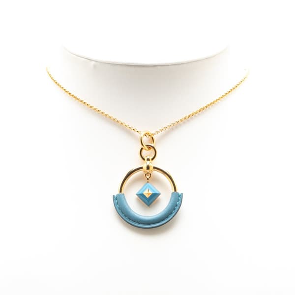 Pre-owned Hermès Gold Plated Loop Medor Pendant Necklace Gold