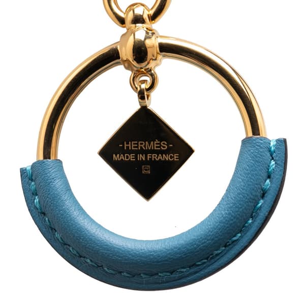 Pre-owned Hermès Gold Plated Loop Medor Pendant Necklace Gold