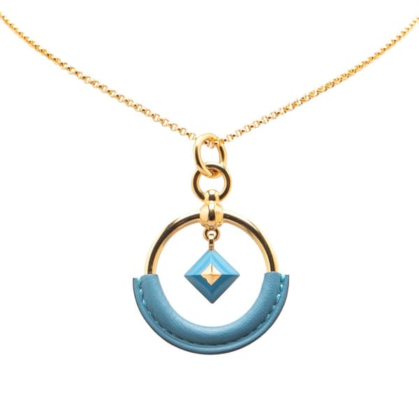 Pre-owned Hermès Gold Plated Loop Medor Pendant Necklace Gold