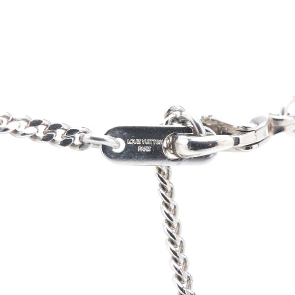 Pre-owned Louis Vuitton Yayoi Kusama Silver Plated LV Iconic Infinity Dots Pendant Necklace Silver