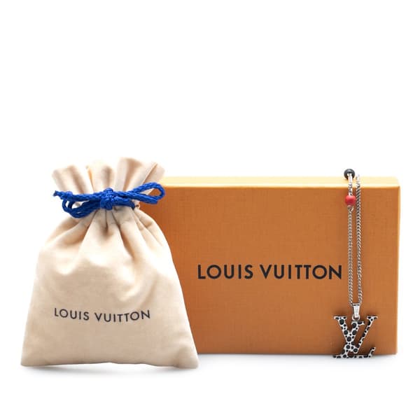 Pre-owned Louis Vuitton Yayoi Kusama Silver Plated LV Iconic Infinity Dots Pendant Necklace Silver