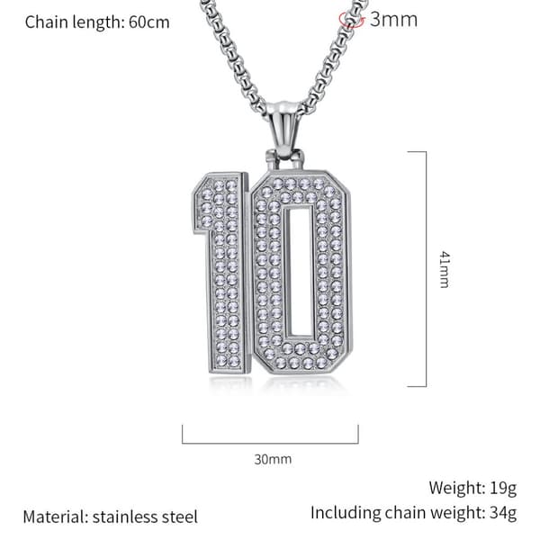 INF Korhalsband med hängsmedel nr. 10 och PL001-kedja (3x60 cm) Silver