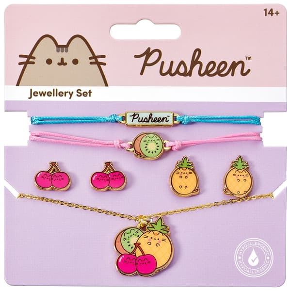 Pusheen Set Necklace + bracelets + earrings