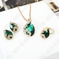 Miniatyrbild 4 av 4: Peacock Crystal Örhängen Halsband Set Dekoration Lyx Dam Ring Halsband Örhängen Justerbar presentförpackning