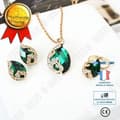 Miniatyrbild 1 av 4: Peacock Crystal Örhängen Halsband Set Dekoration Lyx Dam Ring Halsband Örhängen Justerbar presentförpackning