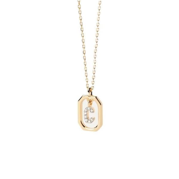 PDPAOLA Halsband i guldpläterad silver - Mini Bokstav C - CO01-514-U Guld