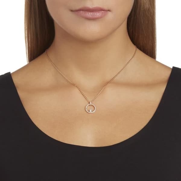 Collier Swarovski Kreativitetscirkel - Rosé - Metall - 38 cm - Kvinna