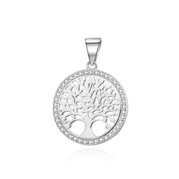 Smyckependant i silver med kubisk zirkon Livets träd AGH741