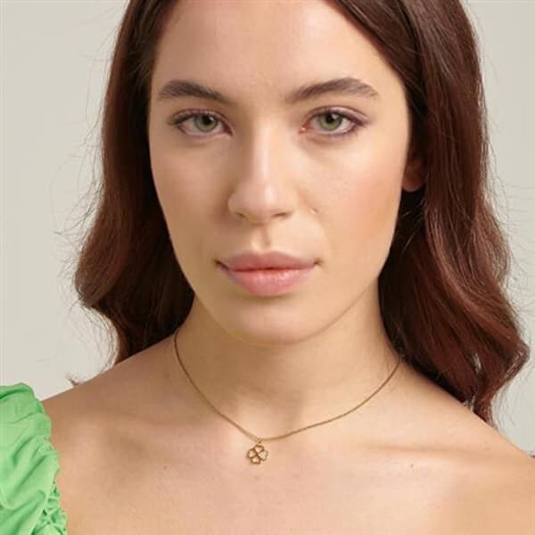 Collier chanceux Chakra i förgylld BHKN092
