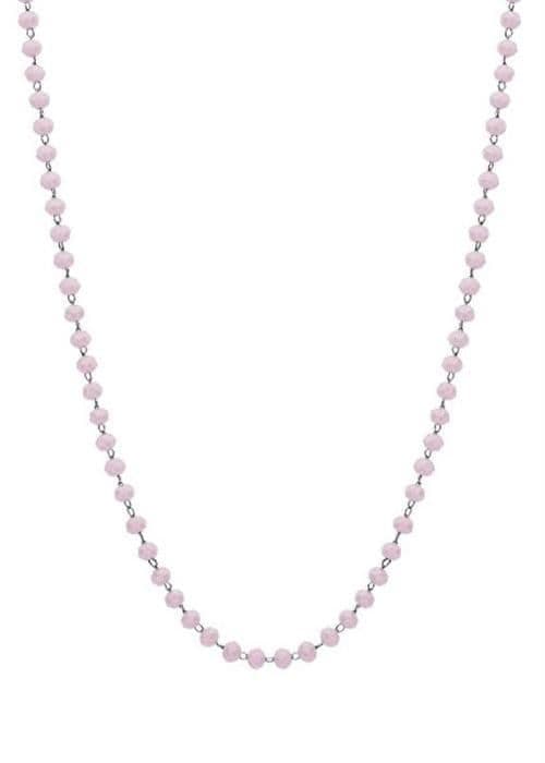 Collier med rosa pärlhängen Happy SHAC60