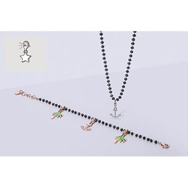Collier med rosa pärlhängen Happy SHAC60