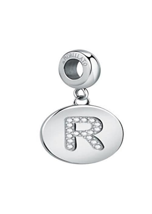 Pendentiv i stål bokstav R Droppar SCZ1167