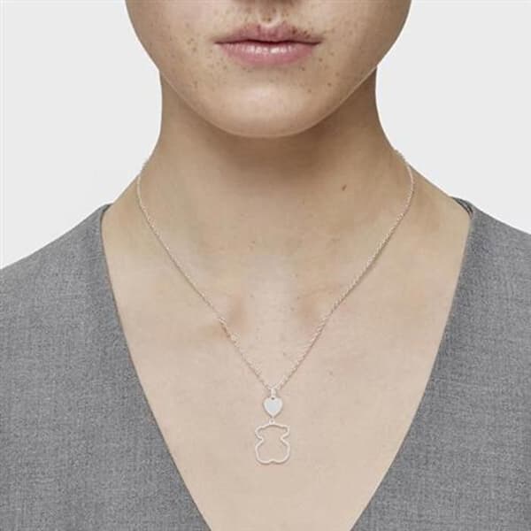Snyggt silverhalsband New Silueta 1000118300 (kedja, hänge)