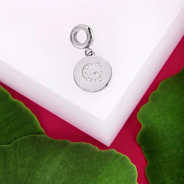 Pendentiv i stål med bokstaven G Gouttes SCZ1160