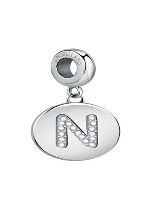 Pendentiv i stål bokstaven N Droppar SCZ1164