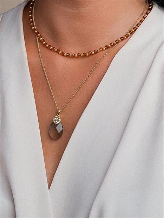 Pendentif i guldförgyllt med präglad design PENG26
