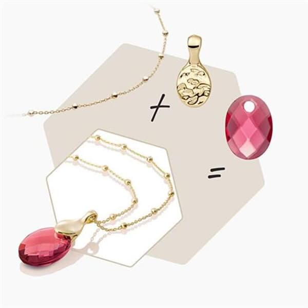 Pendentif i guldförgyllt med präglad design PENG26