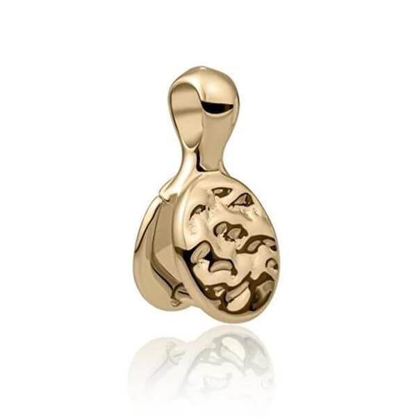 Pendentif i guldförgyllt med präglad design PENG26