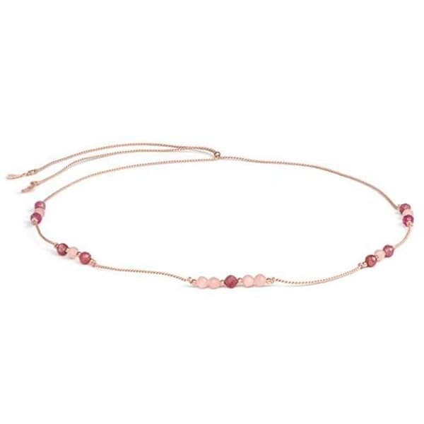 Halsband i snöre med angélite och turmalin HE48K3RG-LP