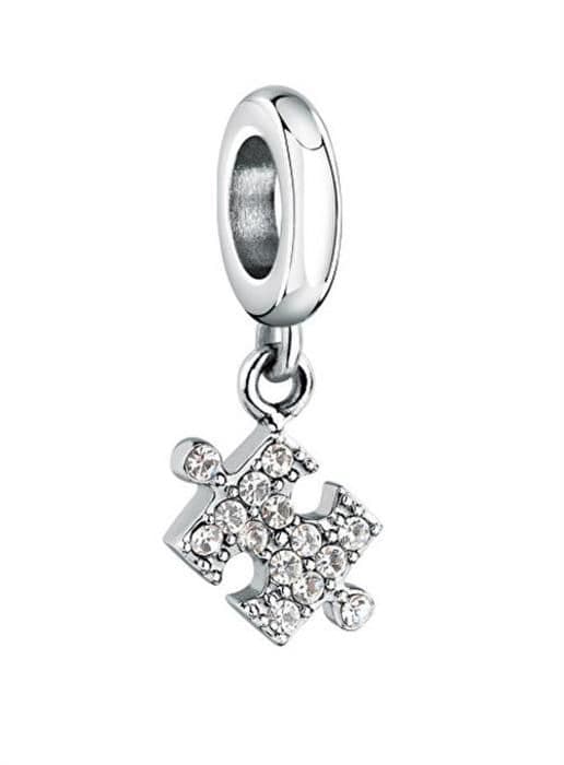 Pendentiv i stål Puzzle med kristaller SCZ1332