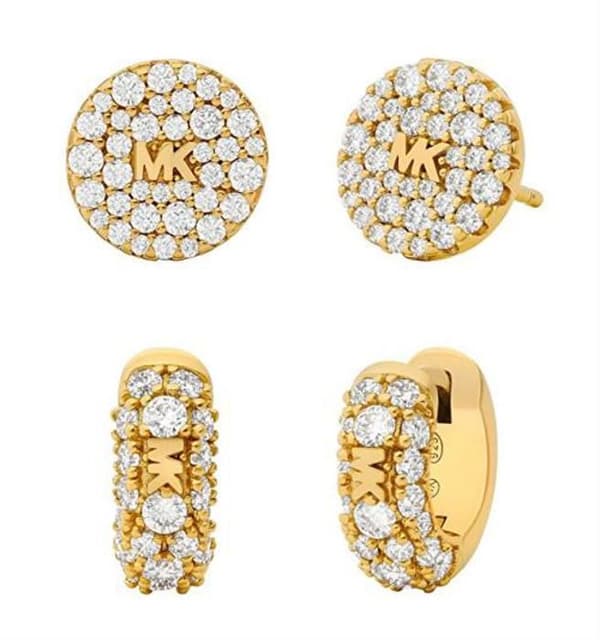 Lyxig smyckeset i guldplätering MKC1699SET (halsband, 2x örhängen)