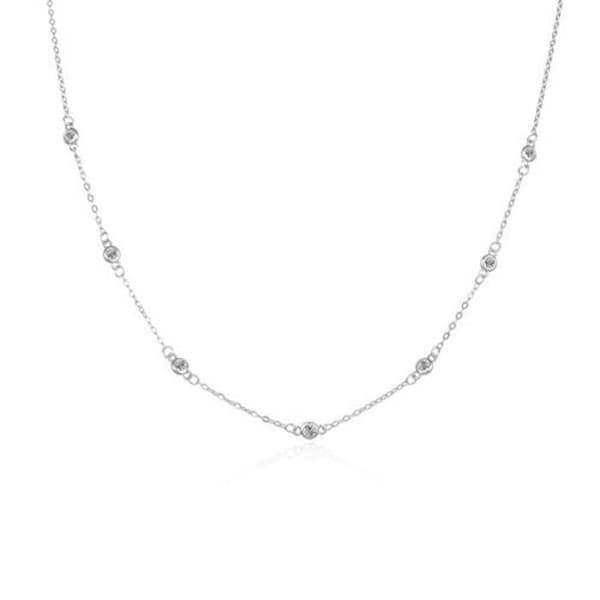 Charmigt silverhalsband med kubisk zirkon AGS1544/47