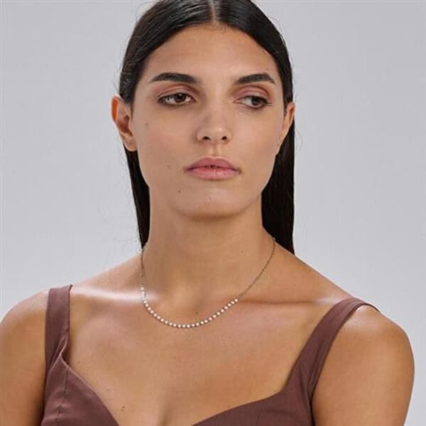 Halsband guldpläterad med syntetiska pärlor Essentiel BNL038
