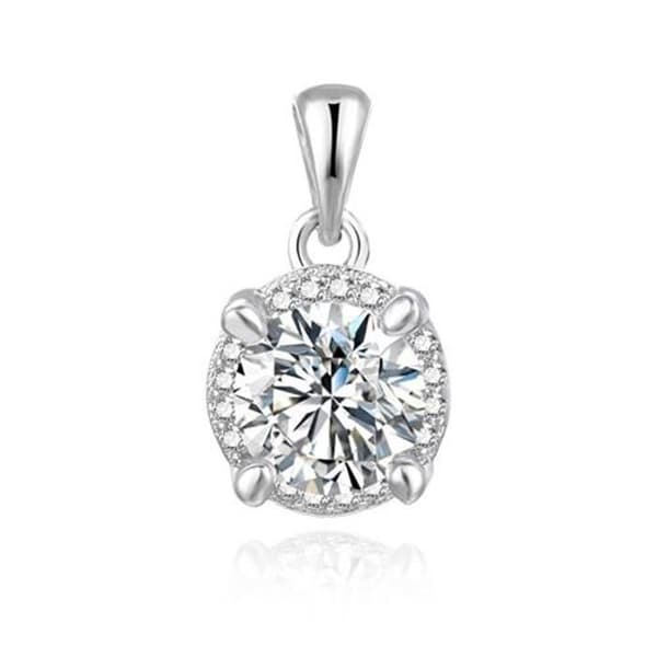 Skinande silverhängsmycke med kubisk zirkon AGH765