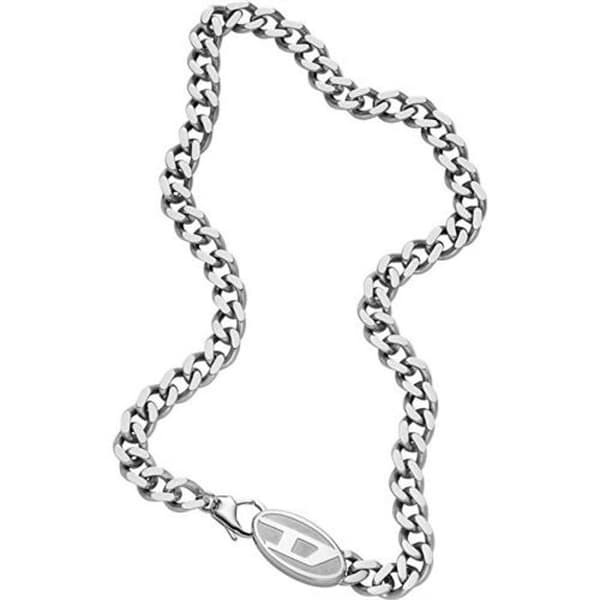 Elegant halsband i stål med DX1509040-logotyp