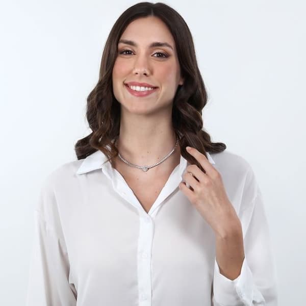 Halsband - MORELLATO - SAVB17 - Återvunnet Argent 925/1000 - 38 cm + 4 cm - Dam