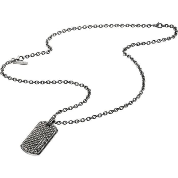 Halsband - Polis - Lizard S14AIE01C - Silver - Rostfritt stål - Karbinhake