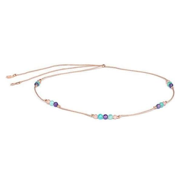 Halsband med amazonit, ametist och angelit HE24K3RG-LP