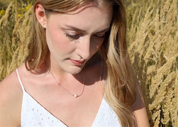 Mjukt halsband med sötvattenspärla HE05K3G-LP